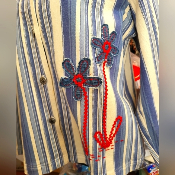 Vintage Sag Harbor Sport Denim Chambray Stripes button up Small - Picture 6 of 12